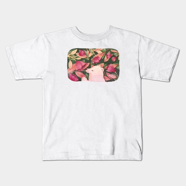 Osito flores Kids T-Shirt by alinailustra